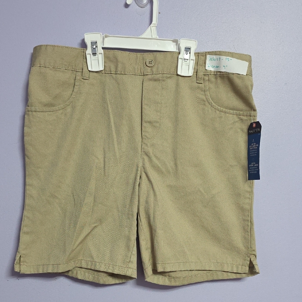 Boys Nautica Beige Performance‎ Shorts School Uniform